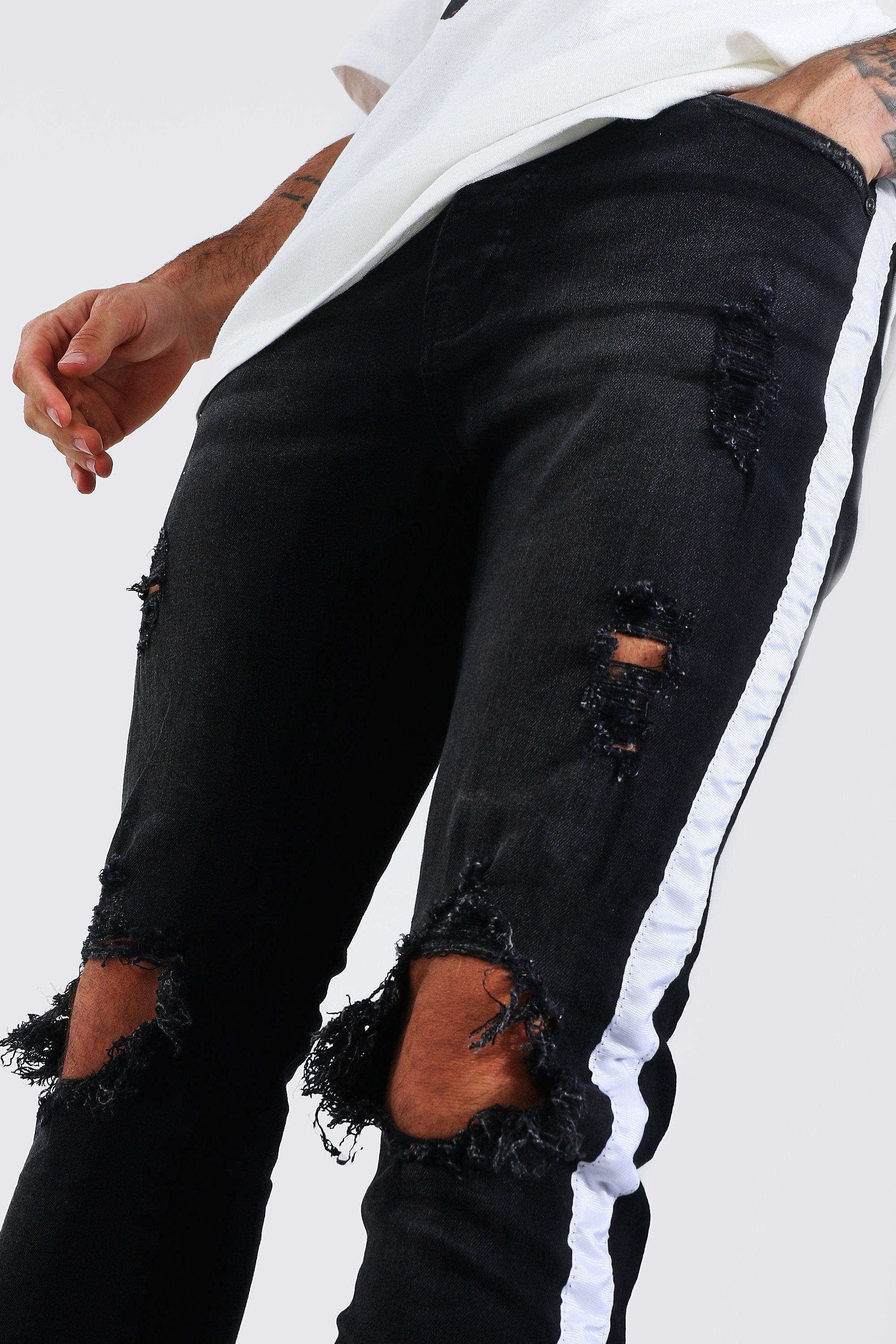 Side tape store jeans for men